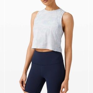 Lululemon Sculpt Tank Cropped White Camo